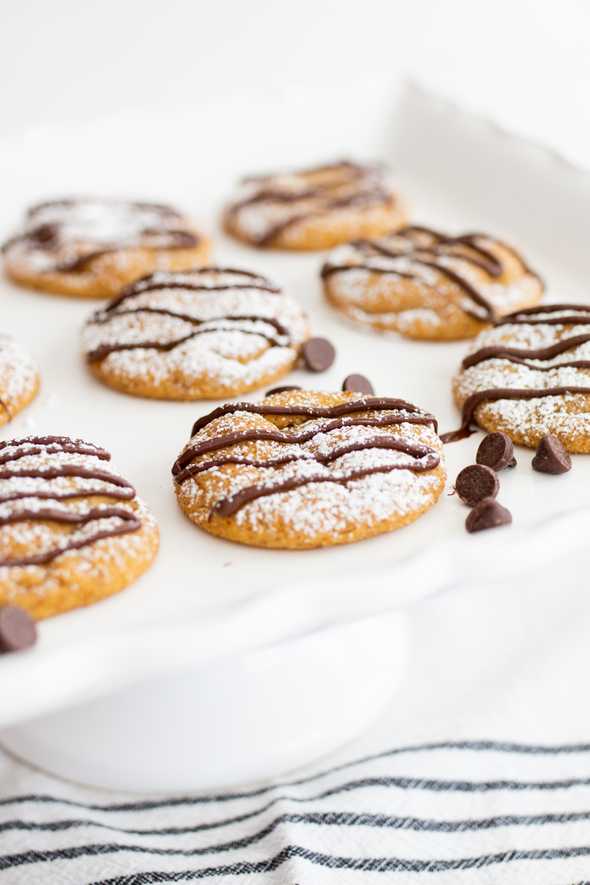platter of drizzled pumpkin snickerdoodles