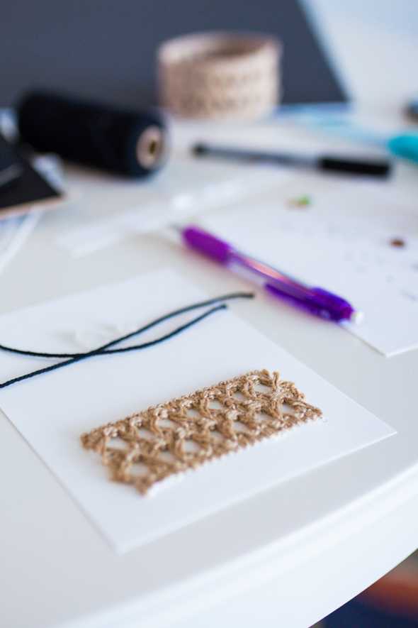 craft supplies laid out on a table