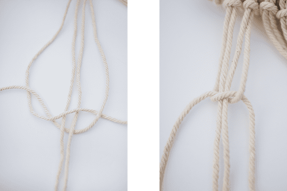square knot steps 3-4
