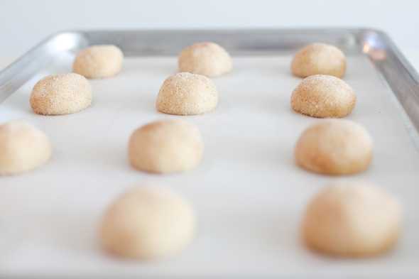 snickerdoodle dough ready to bake