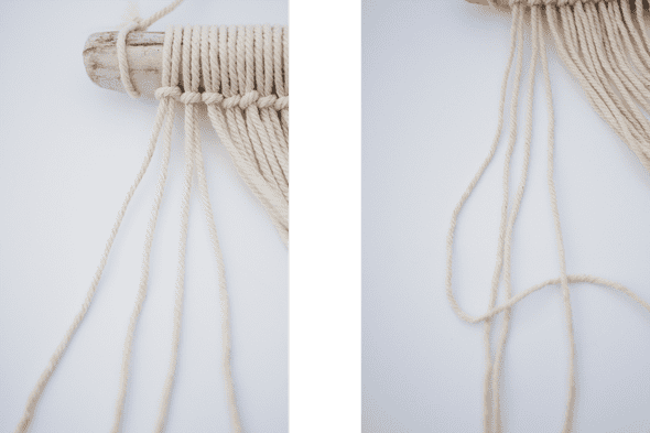 square knot steps 1-2