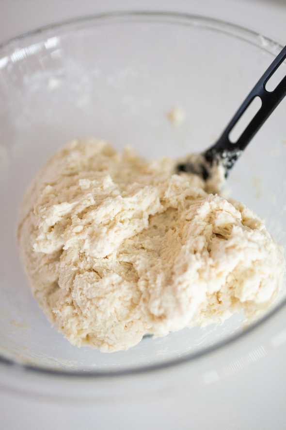 bowl filled with biscuit dough